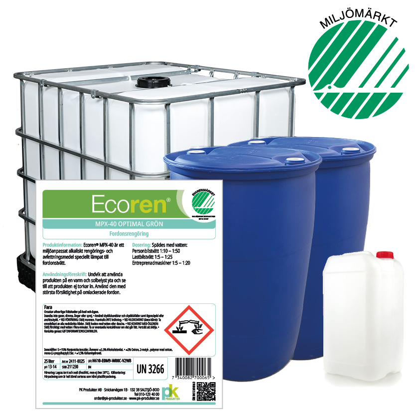 Ecoren® MPX-40 Optimal Grön, alkalisk avfettning - 10 L dunk