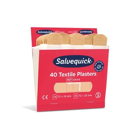 Textilplåster Salvequick 6 x 40 st, refill 6444