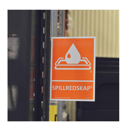 Skylt Spillredskap® A5 dubbelsidig, av aluminium för utstickande montage