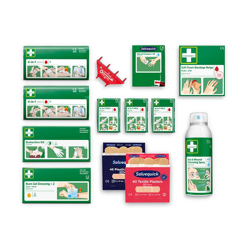 Komplett påfyllnad till första hjälpen station Standard, refill 51011039