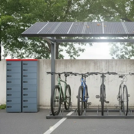 Laddskåp JiWaCharge 8, cykelbatteriskåp med 8 fack