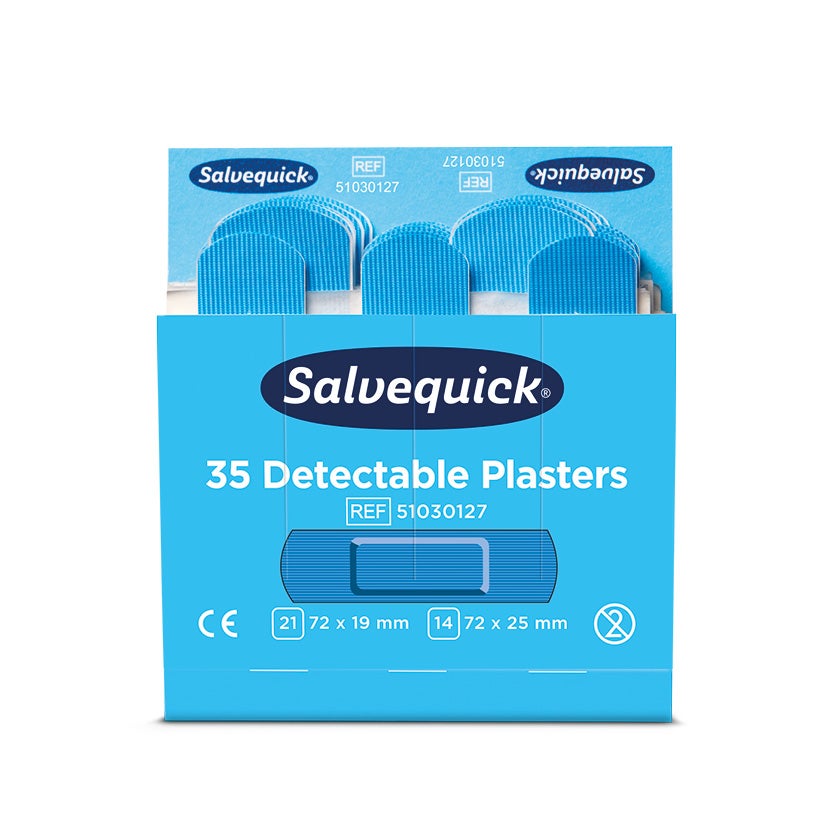 Plåster Salvequick Blue Detect 6 x 35 st, refill 51030127