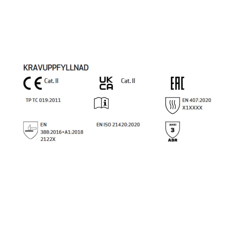 Arbetshandske Tegera 106, nötnarv, halvfodrad, stl 7