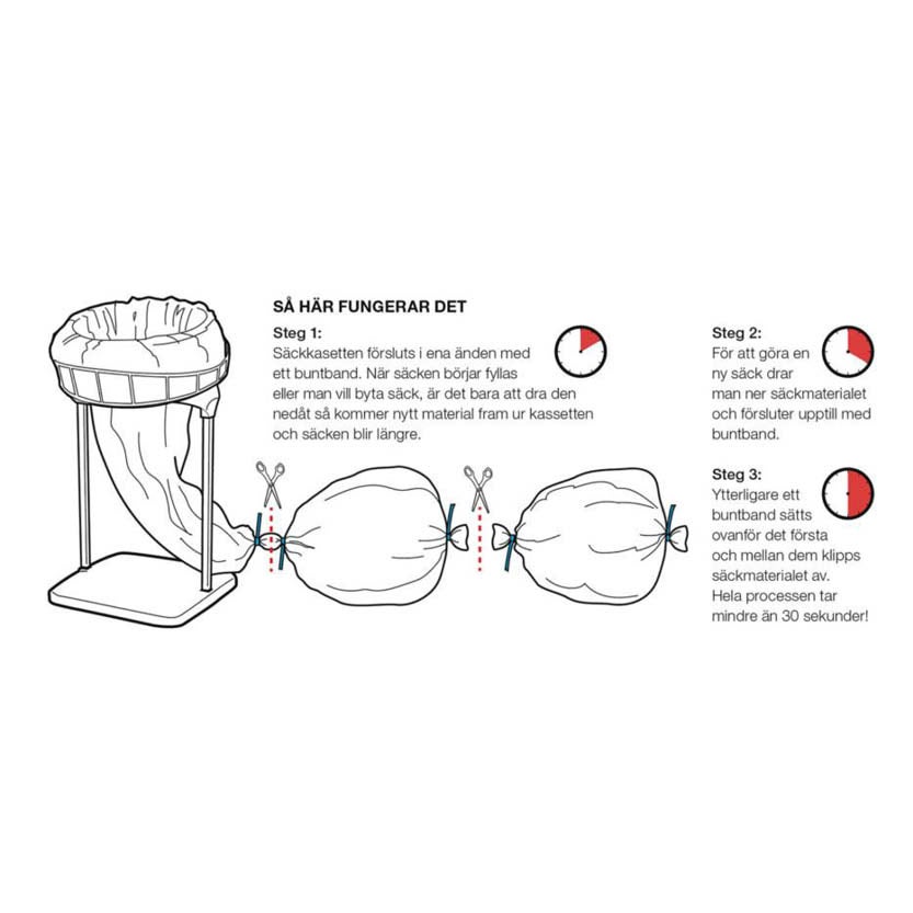 Sopsäck Longopac Mini 60 m - Transparent