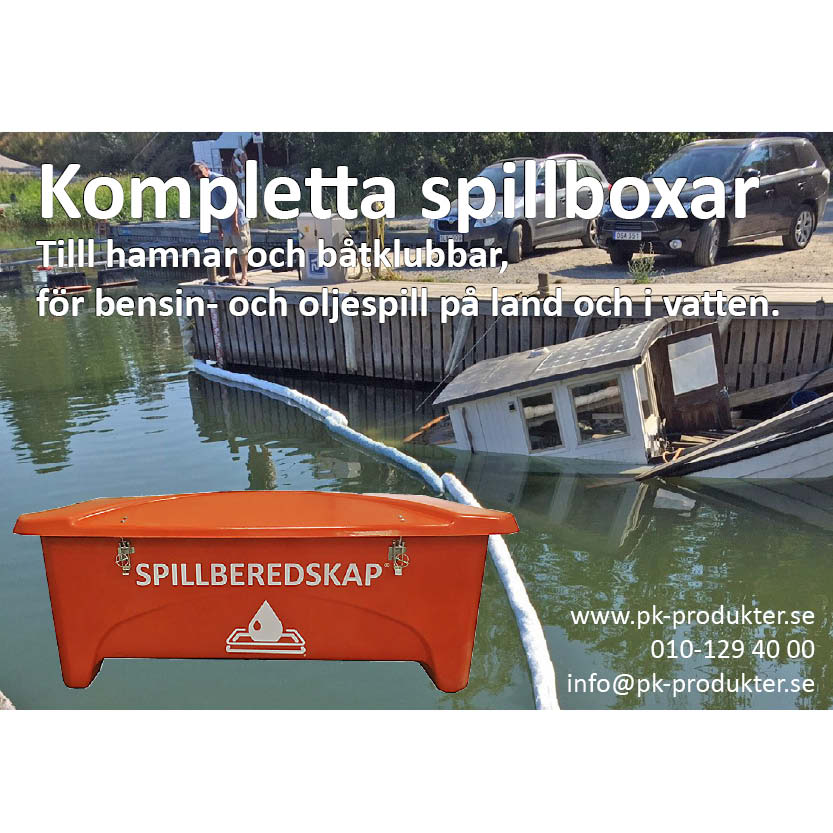 Spillbox Spillify SR310, absorbenter för oljespill på land och vatten