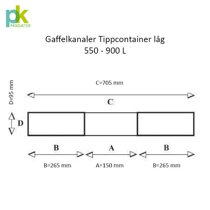Tippcontainer Tippo Låg - 900 L