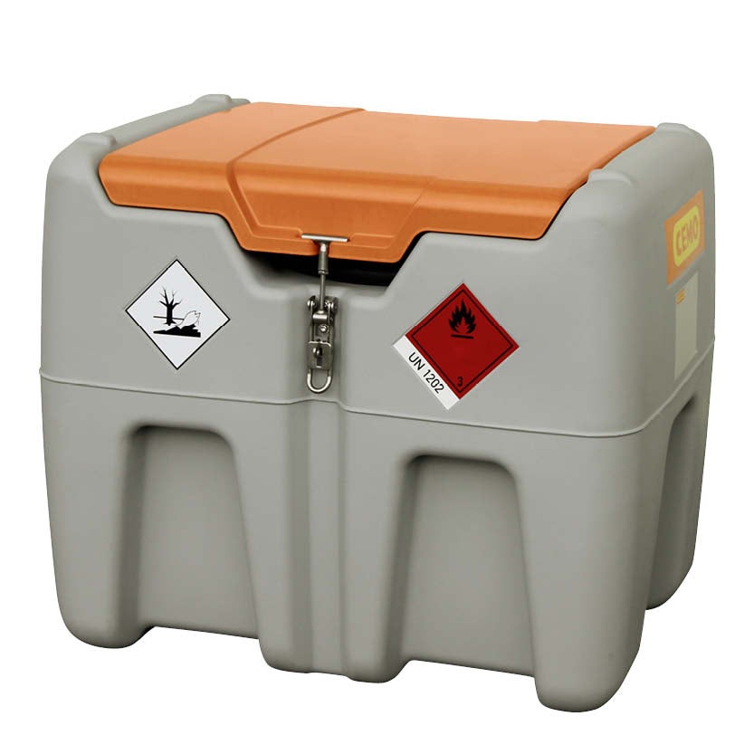 Mobil dieseltank 210 L med lock, 12V pump