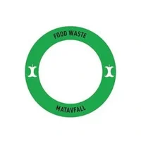Dekal Matavfall, rund, passar inkast 200 mm