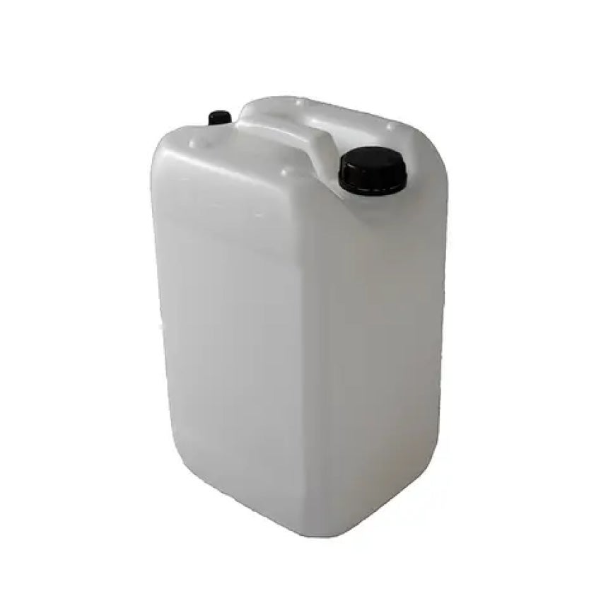Plastdunk 25 L, transparent, UN, godkänd för livsmedel