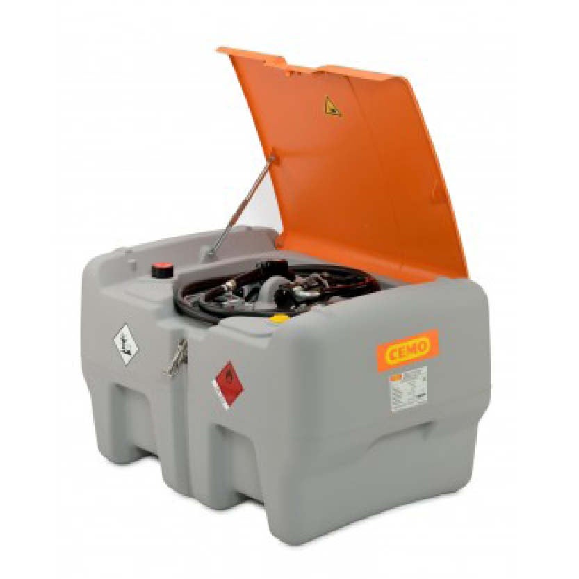 Mobil dieseltank 440 L med lock, 12V pump