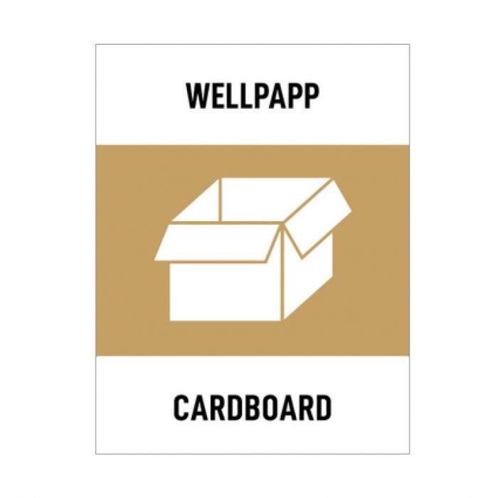 Källsorteringsdekal - Wellpapp - 130 x 170 mm