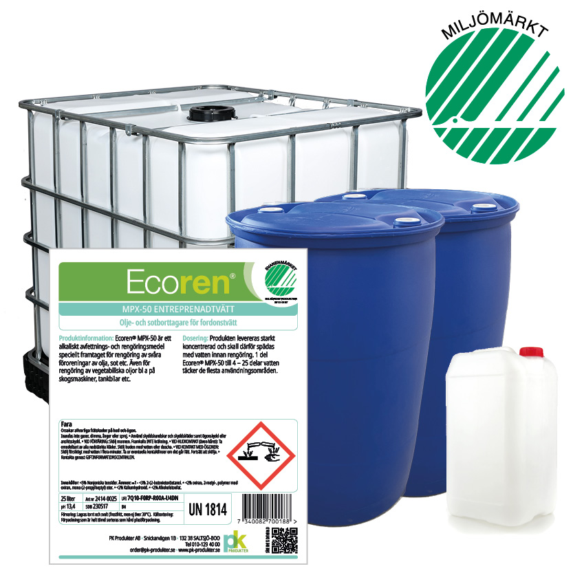 Ecoren MPX-50 Entreprenadtvätt, alkalisk avfettning - 10 L dunk