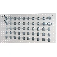 Set med 50 st blandade krokar/hållare till verktygstavla