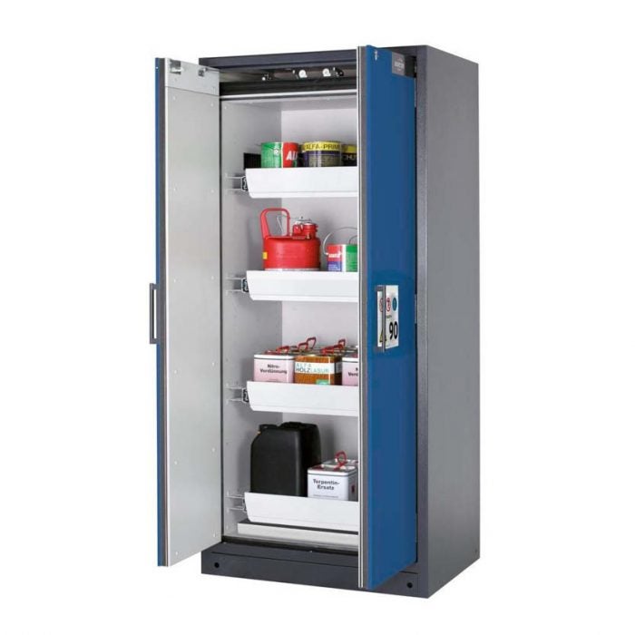 Brandsäkert kemikalieskåp Select W-94-O bredd 900 mm, 4 utdragskar