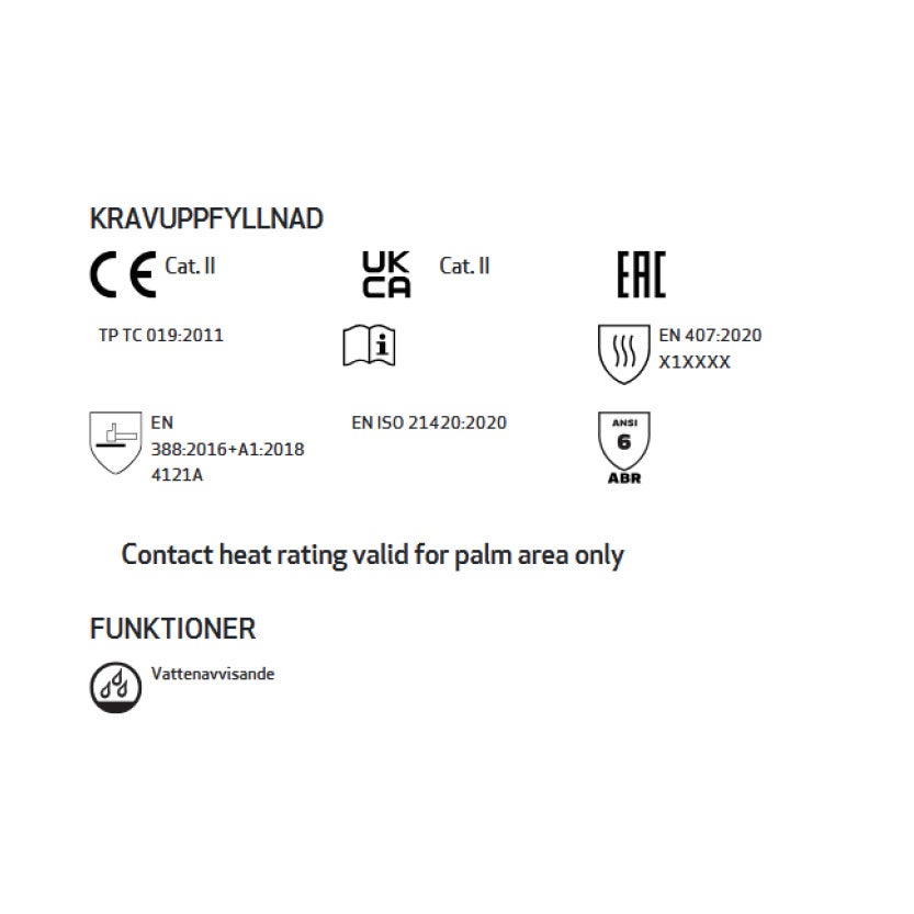 Arbetshandske Tegera 2207, halvdoppad nitril, stl 8