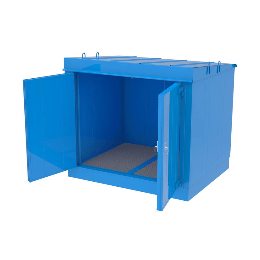 Brandsäker miljöcontainer EI60 3,2 x 2,5 m, 10 fot