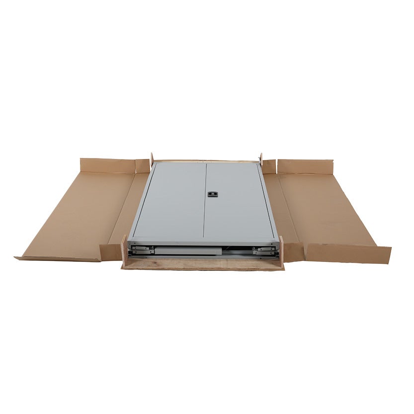 Förvaringsskåp Swed Easy, blå, hopfällbart med 3 st hyllplan