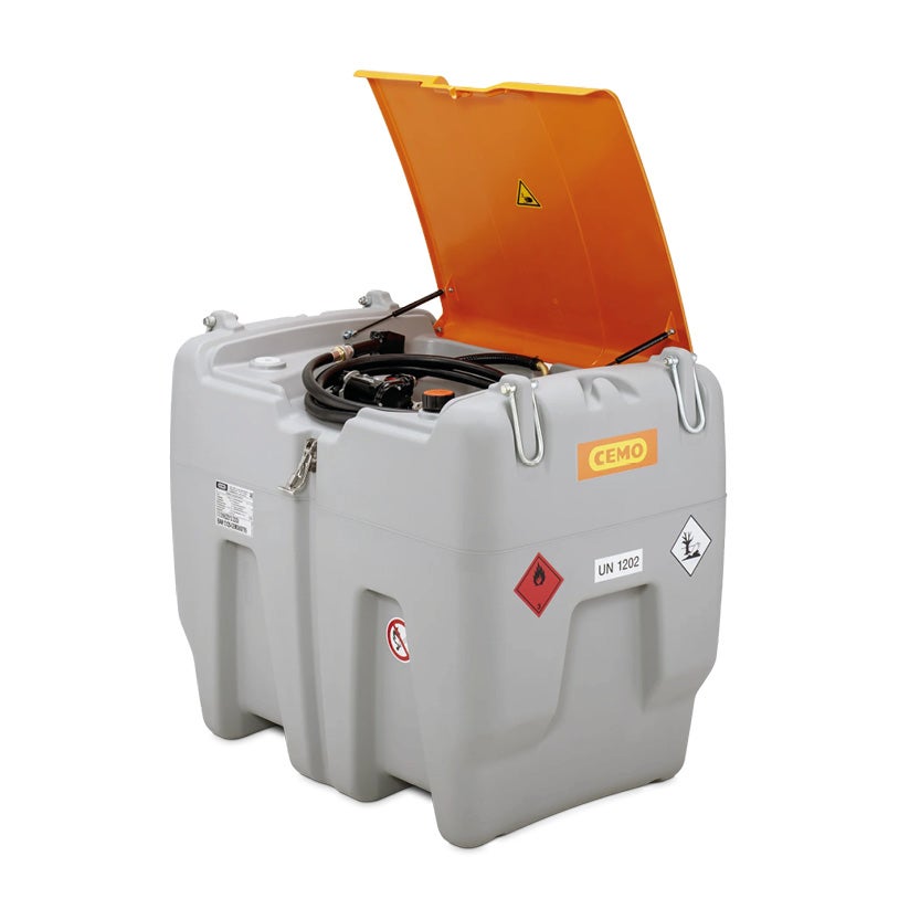 Mobil dieseltank 620 L med lock, 12V pump