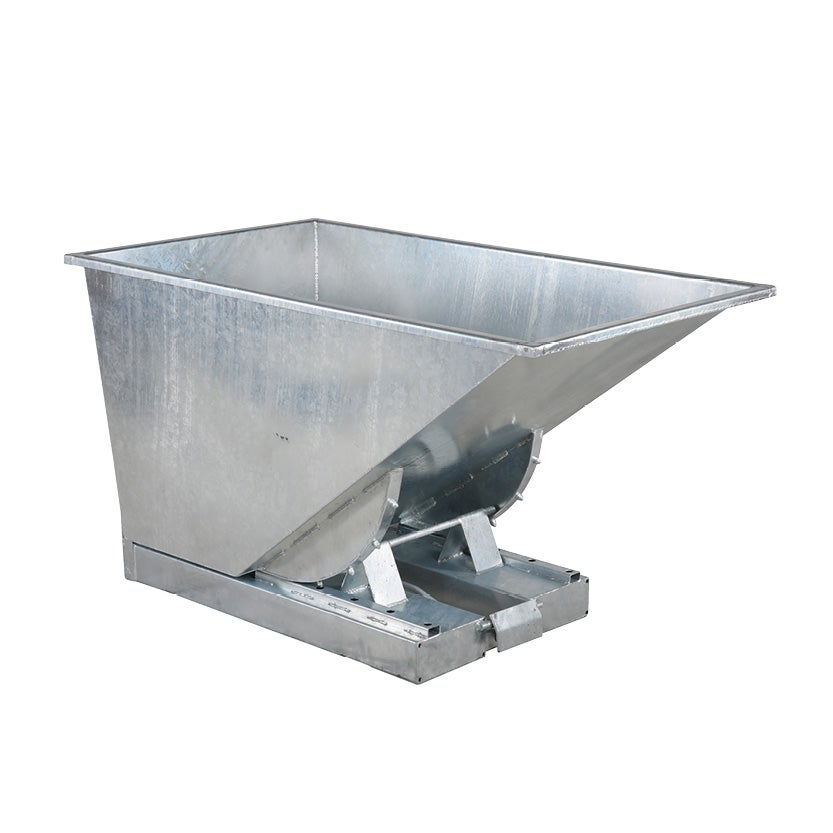 Tippcontainer Tippo HD 600 L, av galvaniserat stål