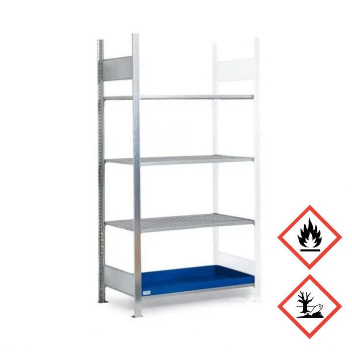 Kemikaliehylla GRG 1060 x 440 med 4 lagerplan