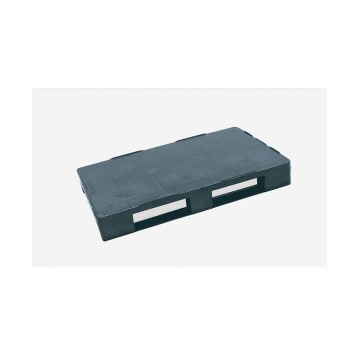 Hygienpall 1200 x 800 x 160 mm, svart med 3 medar