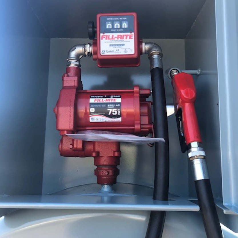 Lagringstank 5 m³ för bensin och brandfarliga vätskor, inkl pump