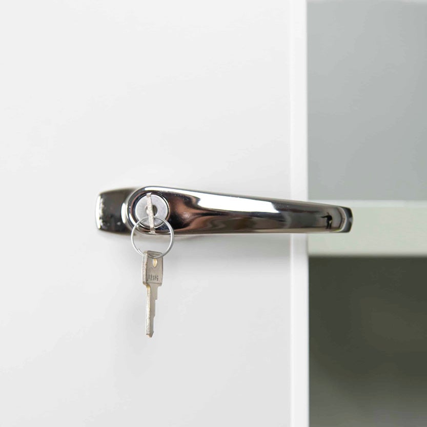 Kemikalieskåp JiWa F30-KEM4G med glasdörrar, brandskydd i 30 min