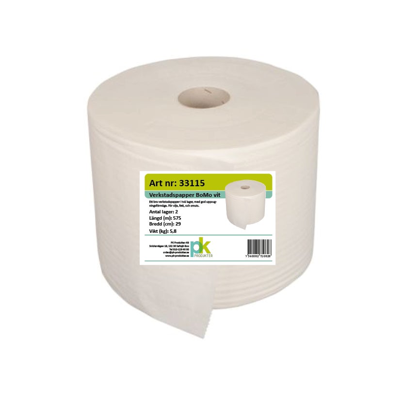 Verkstadspapper BoMo, vit 1 x 6,5 kg