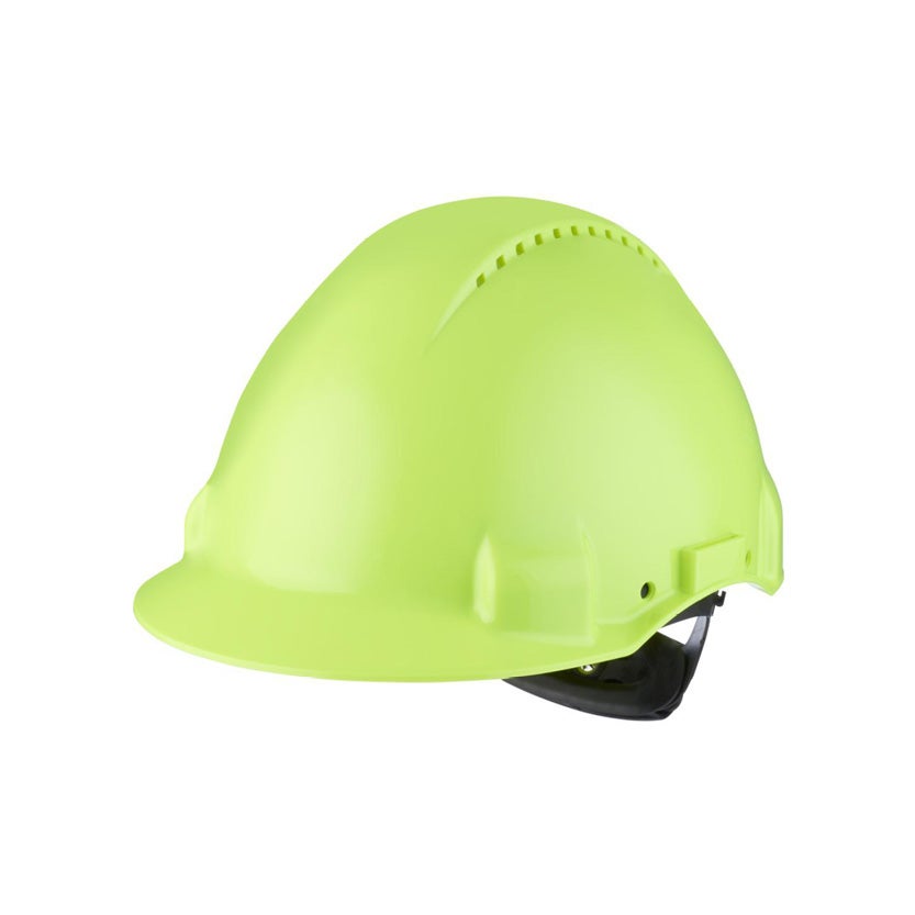 Skyddshjälm 3M™ G3000 Uvicator med rattjustering, Hi-Vis gul