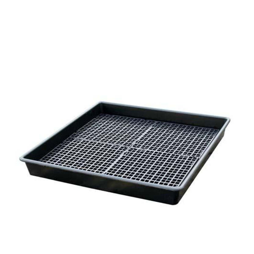 Spilltråg av plast 100 L, med galler