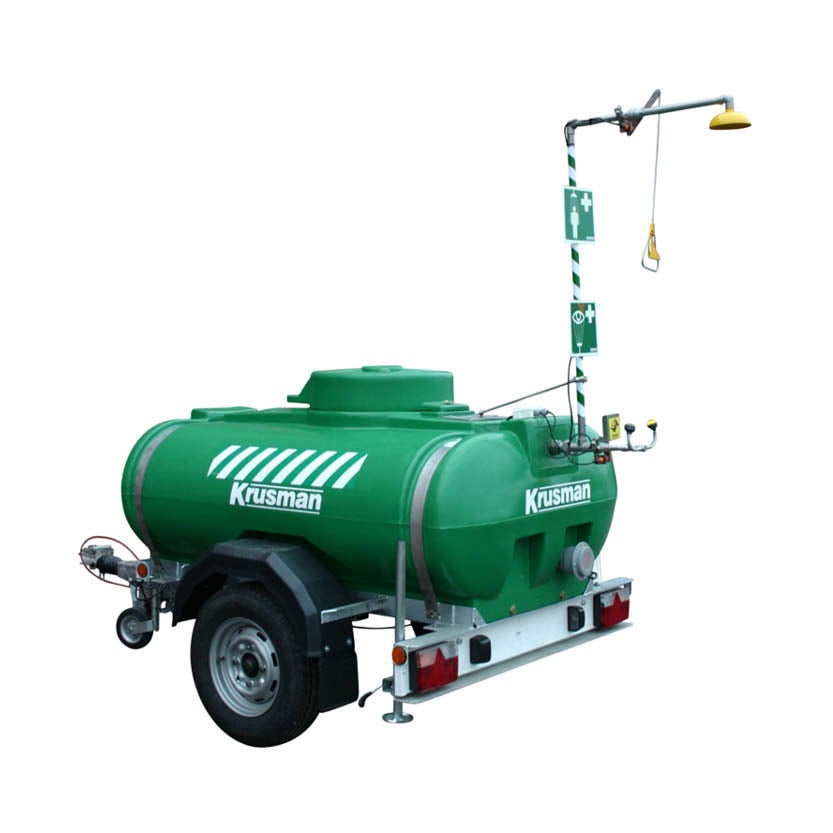 Mobil ögon- och nöddusch med tank 1200 L på släpkärra