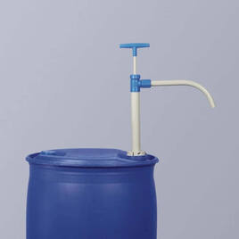 Pump av polypropen (PP) med utloppsrör, för dunkar, fat och IBC