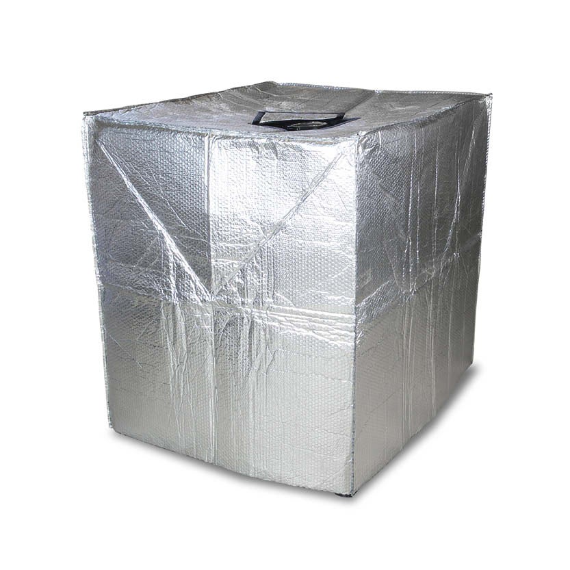 Termiskt skydd i bubbelplast för IBC-behållare