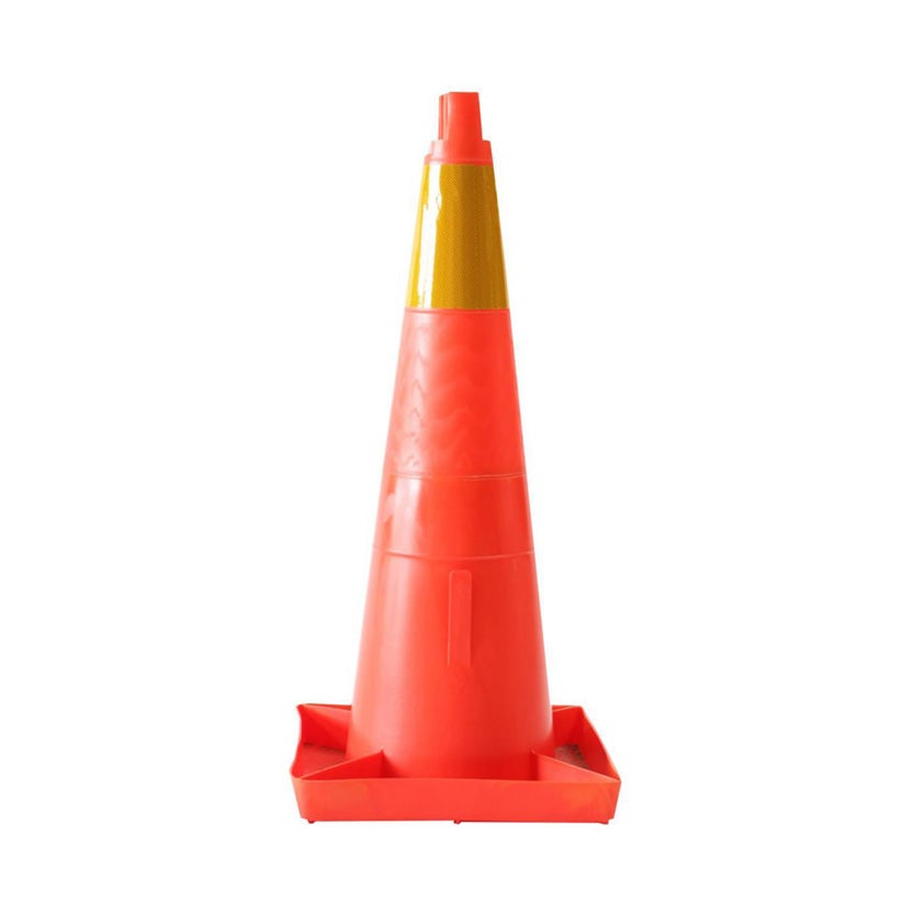 Varningskon, orange med reflex 1 m hög