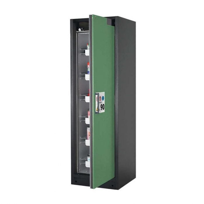 Brandsäkert kemikalieskåp Select W-66R-O bredd 600 mm, 6 utdragskar, högerhängd dörr