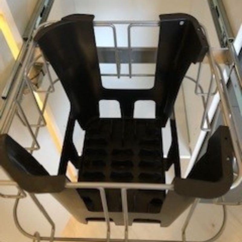 Matavfallskorg 9 L utan ribba, svart