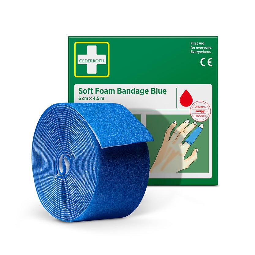 Bandage Soft Foam blå 6 cm x 4,5 m, refill 51011010