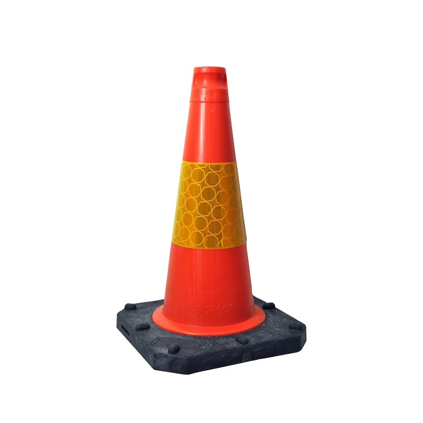 Varningskon, orange med reflex 0,5 m hög