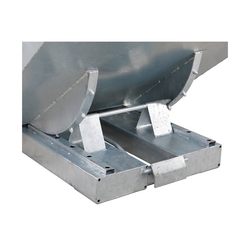 Tippcontainer Tippo HD 900 L, av galvaniserat stål