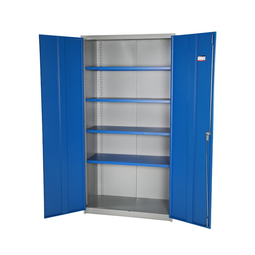 Verkstadsskåp Strong med fyra hyllplan