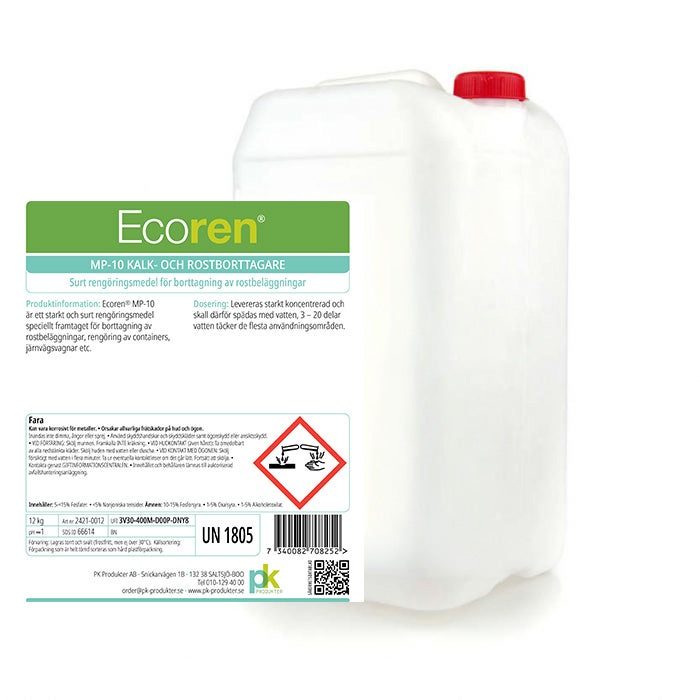 Ecoren MP-10 Kalk- och rostborttagare - 12 kg dunk