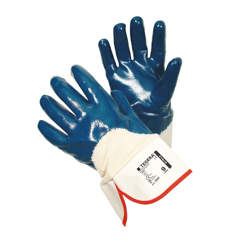 Arbetshandske Tegera 2207, halvdoppad nitril, stl 8