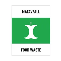 Källsorteringsdekal - Matavfall - 130 x 170 mm