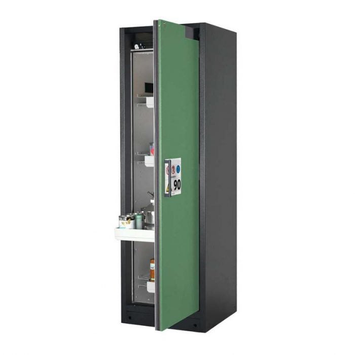 Brandsäkert kemikalieskåp Select W-64R bredd 600 mm, 4 utdragskar, högerhängd dörr