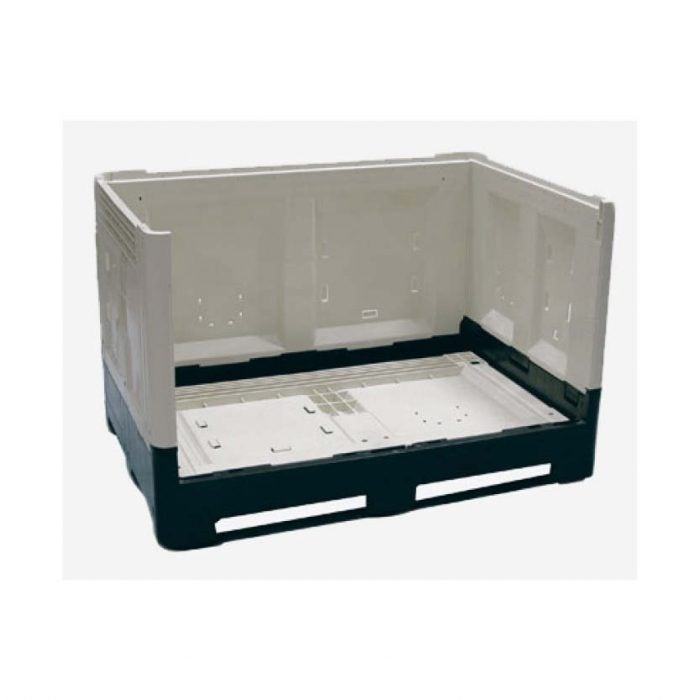 Pallbox av plast 695 L hopfällbar, 1200 x 800 x 978 mm