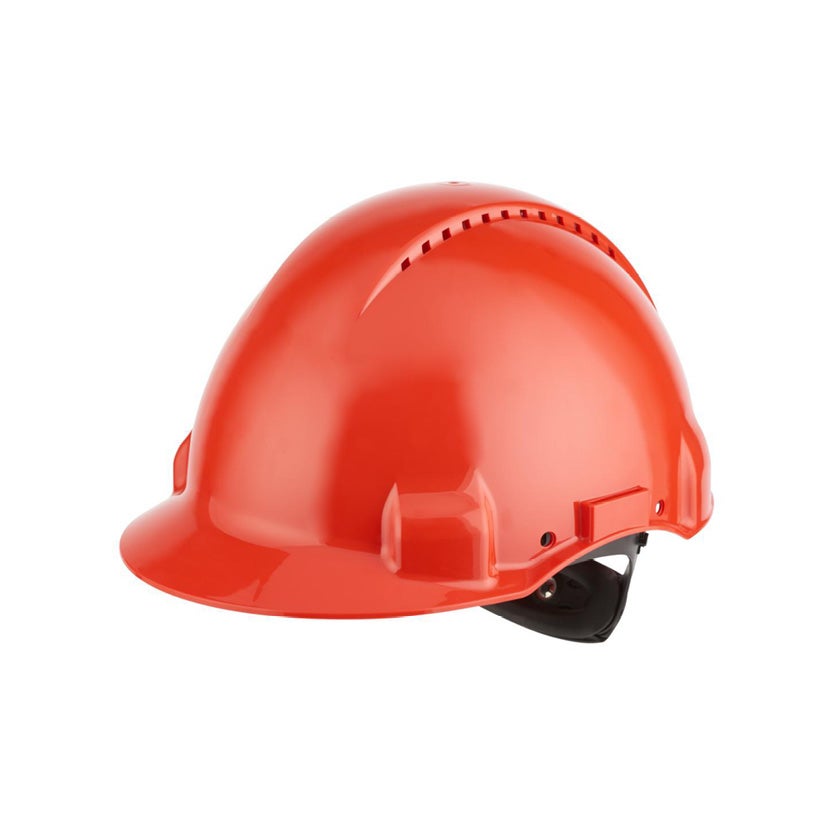 Skyddshjälm 3M™ G3000 Uvicator med rattjustering, röd