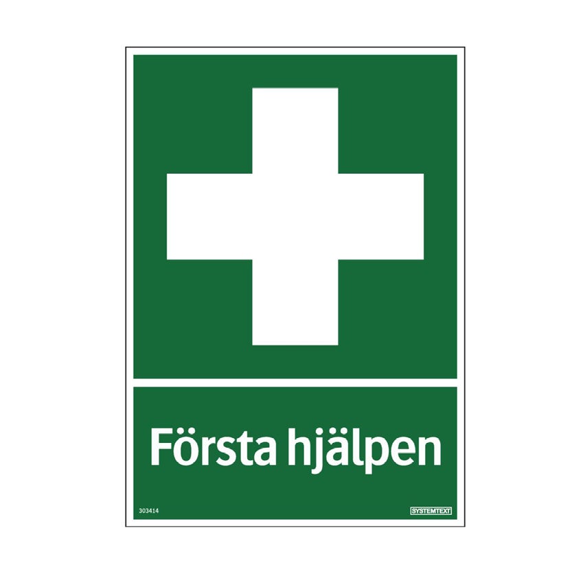 Nödskylt A4 Första hjälpen