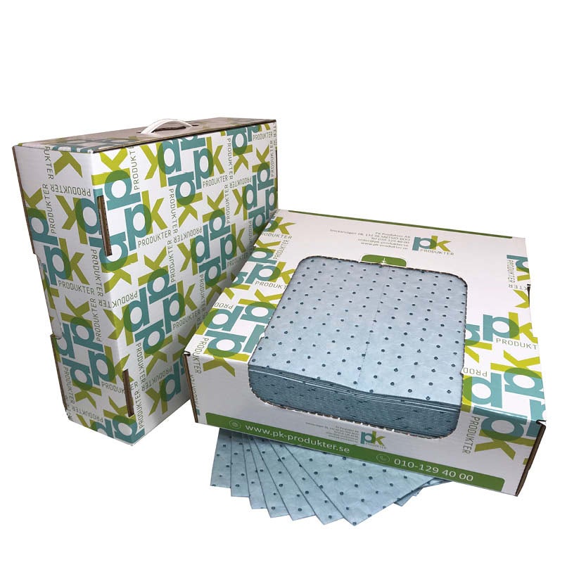 Absorbent Spillify Oil Only ark i box med bärhandtag