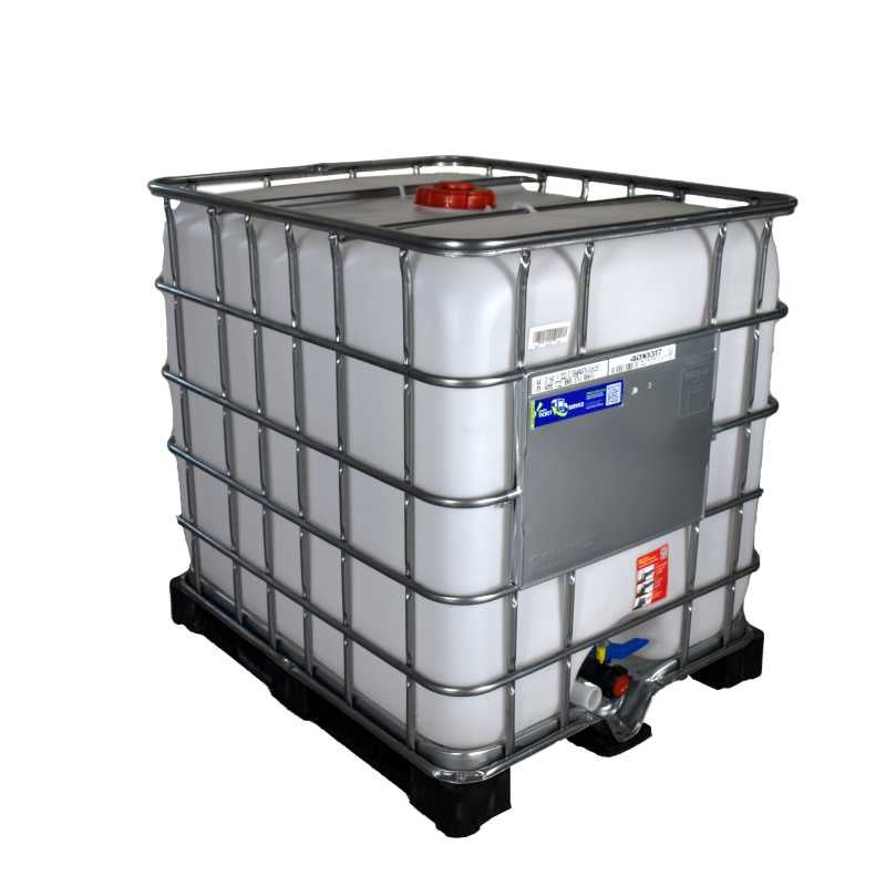IBC-behållare 1000 liter UN och godkänd för livsmedel, DN50G, PE-pall