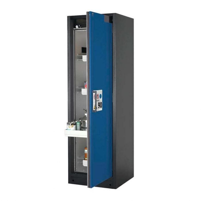 Brandsäkert kemikalieskåp Select W-64R-O bredd 600 mm, 4 utdragskar, högerhängd dörr